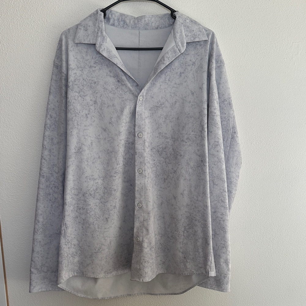 Gray Button-Up Shirt